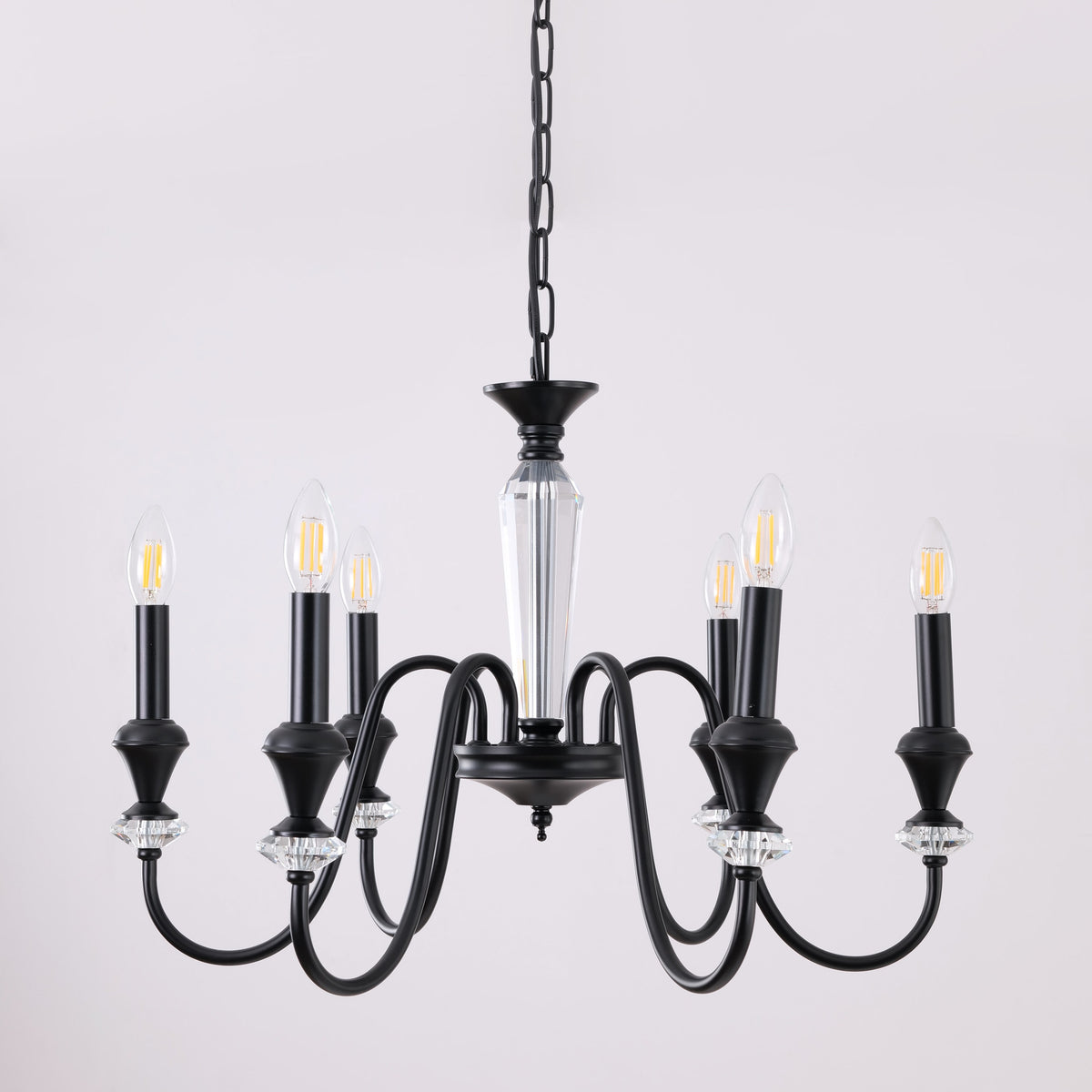 King's Way (Large, Black) Crystal Chandelier