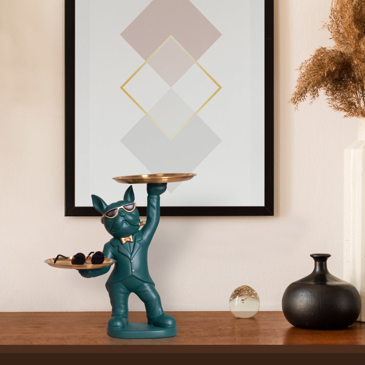 Rodeo Romeo (Green, Gold) Home Decor Tray