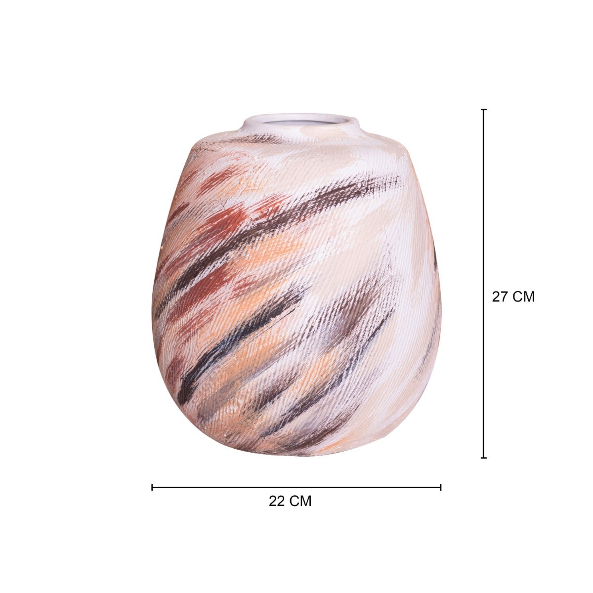 Oliver’s Olive (White/Black/Brown) Textured Ceramic Vase