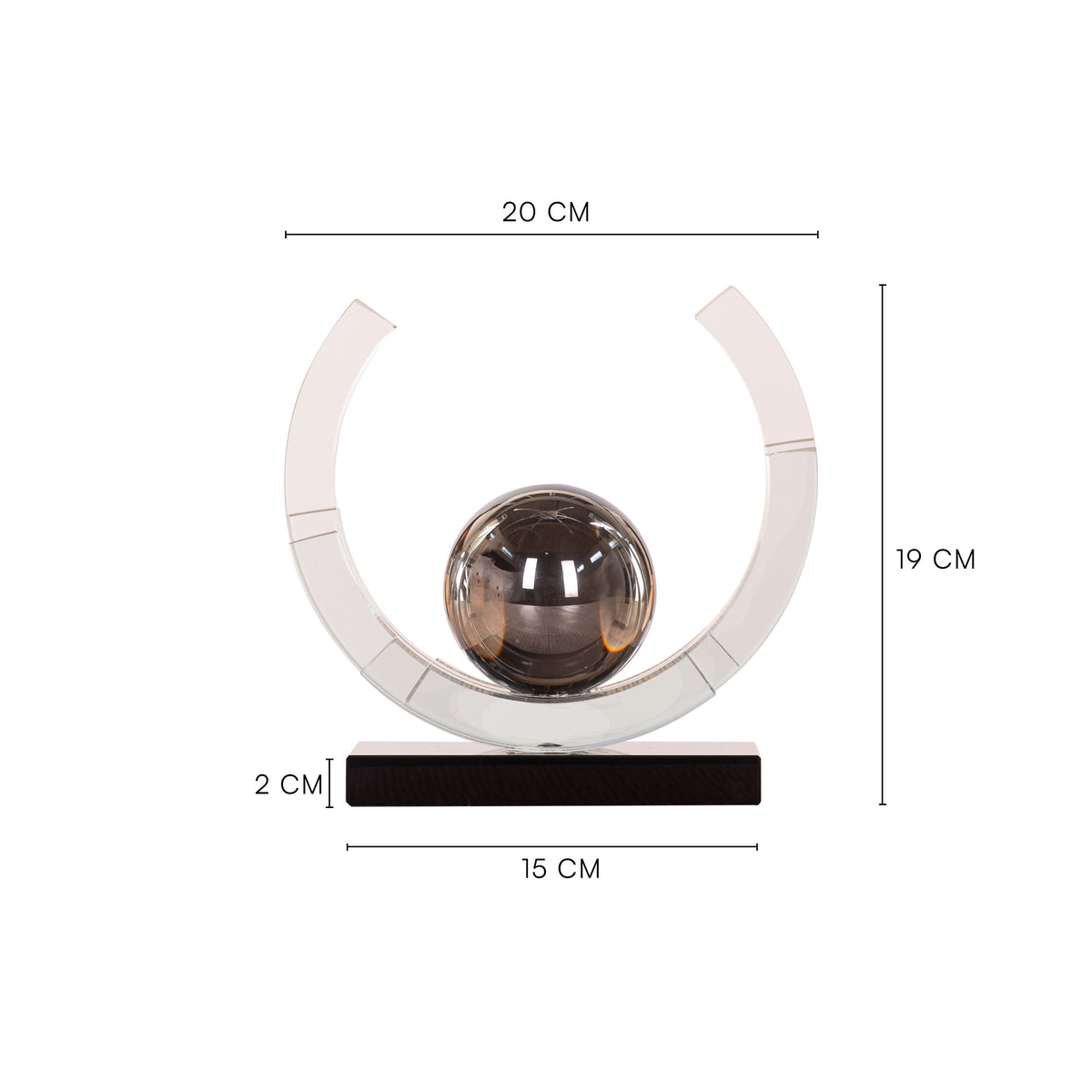 The Long Night (Chrome, Black) Glass Home Decor