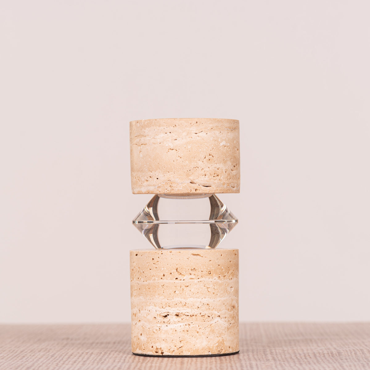 Like Water (Medium, Beige) Marble Candle Holder