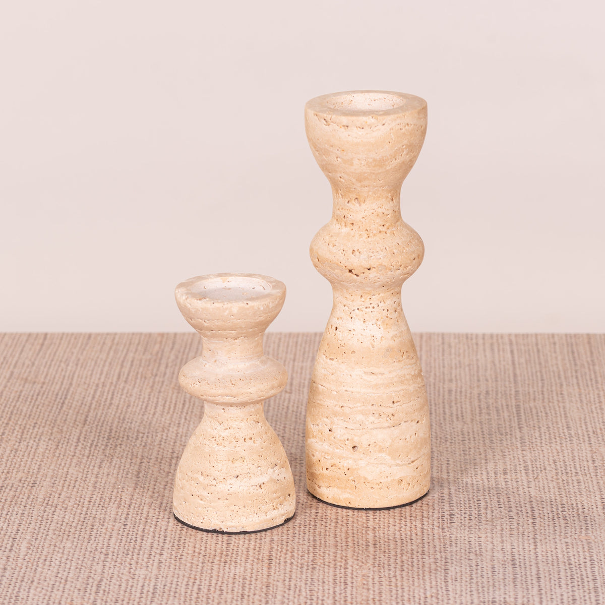 Otherly Love (Large, Beige) Marble Candle Holder
