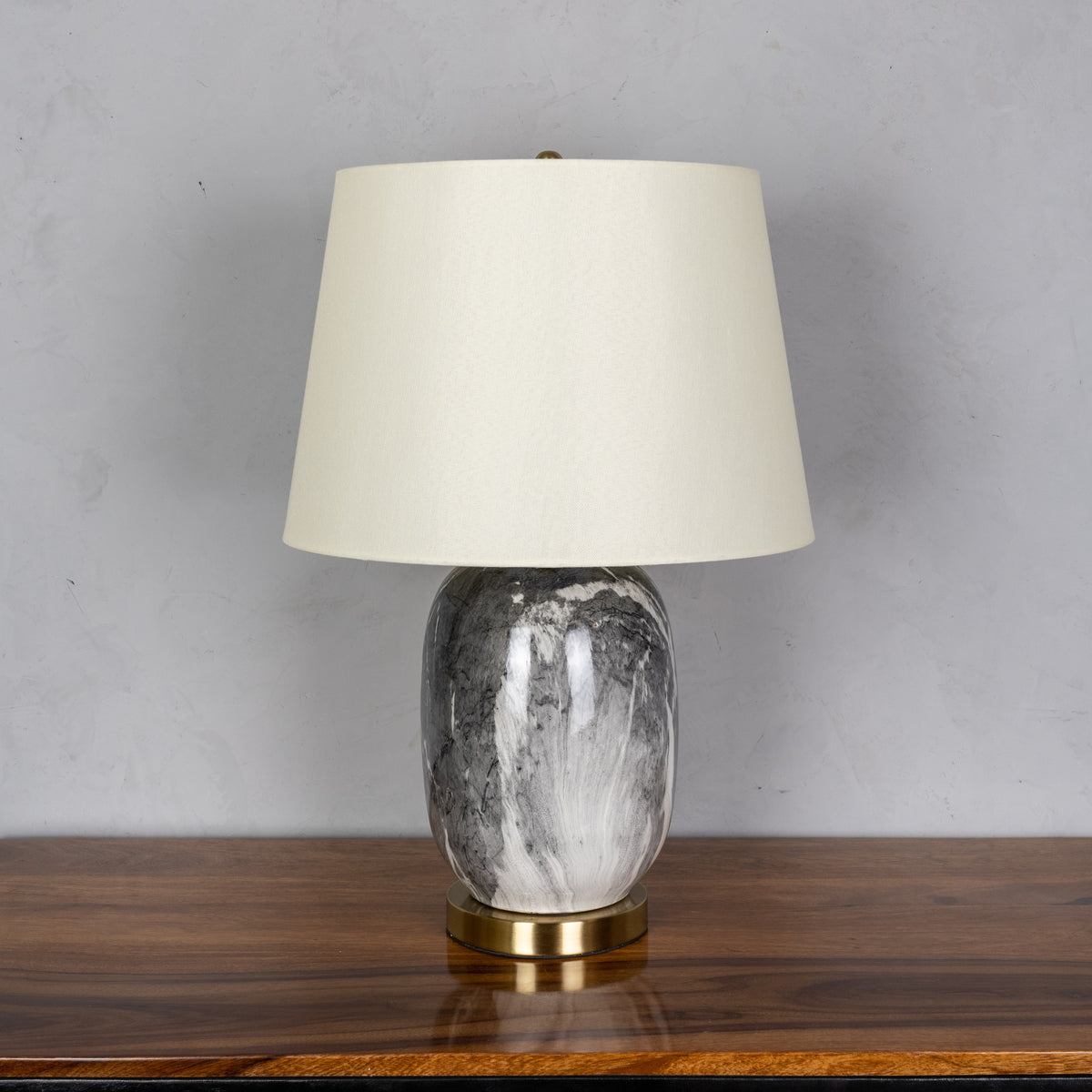 RSVP Please (Smokey Grey) Marble Table Lamp
