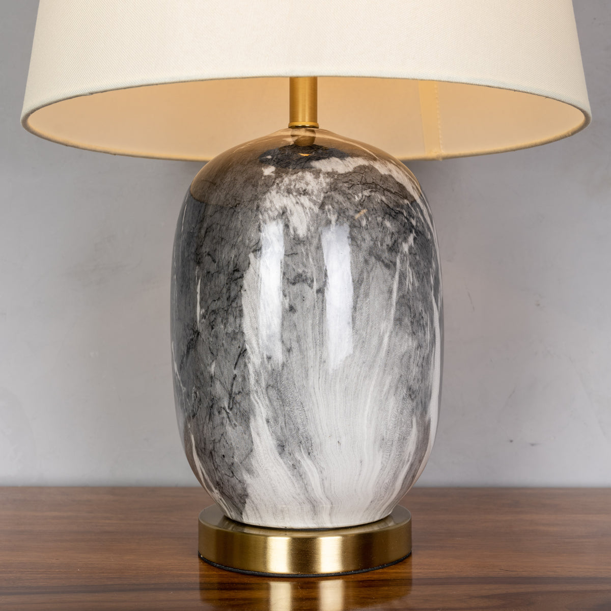 RSVP Please (Smokey Grey) Marble Table Lamp