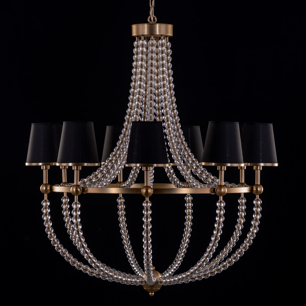 King's Gambit (Large, Gold) Crystal Chandelier
