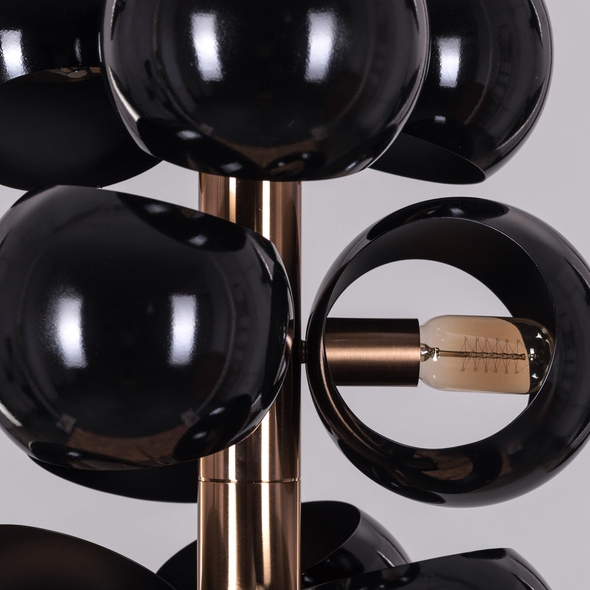 Greek To Me (Gold, Black) Floor Lamp