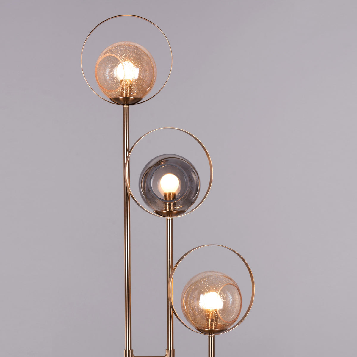 August Nights (Gold, Smokey Grey, Amber) Glass Floor Lamp