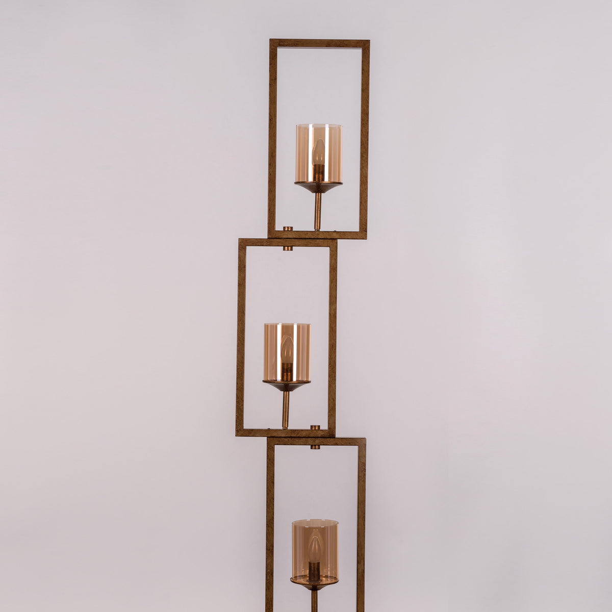 Curtain Call (Antique Gold) Glass Floor Lamp