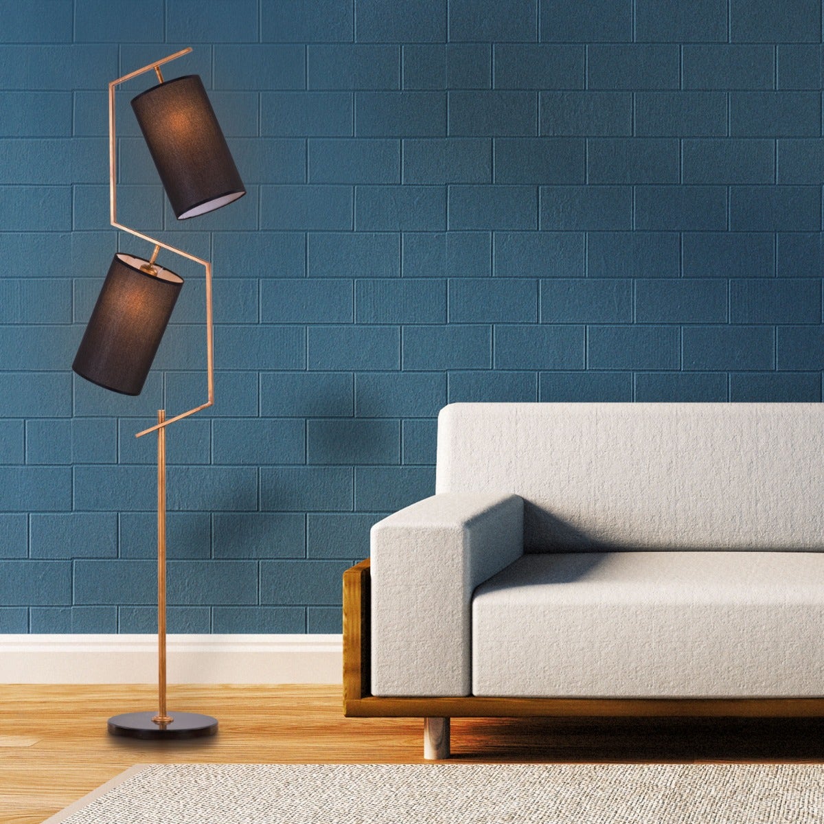 Effortless Signature (Gold, Black) Floor Lamp