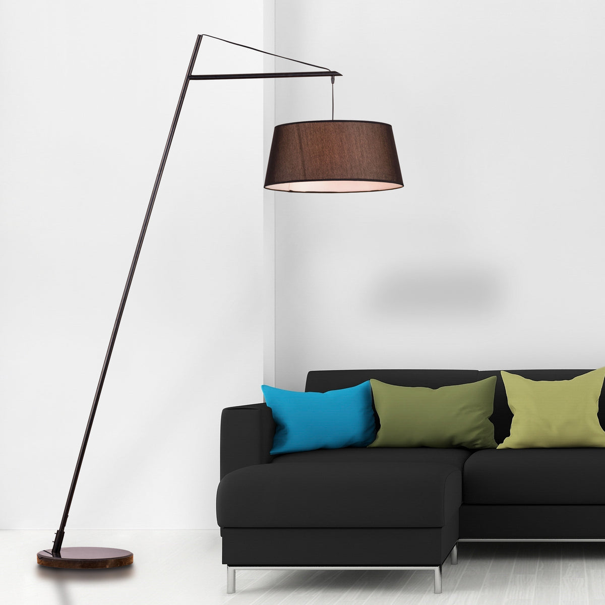 It's A Wrap (Black) Marble Floor Lamp