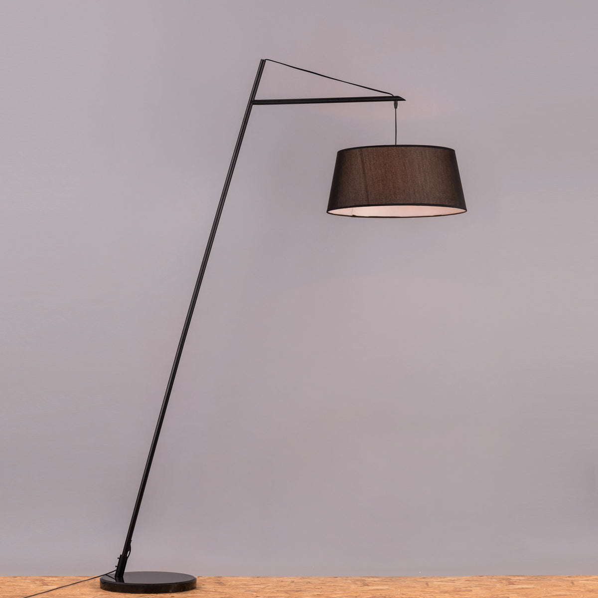 It's A Wrap (Black) Marble Floor Lamp