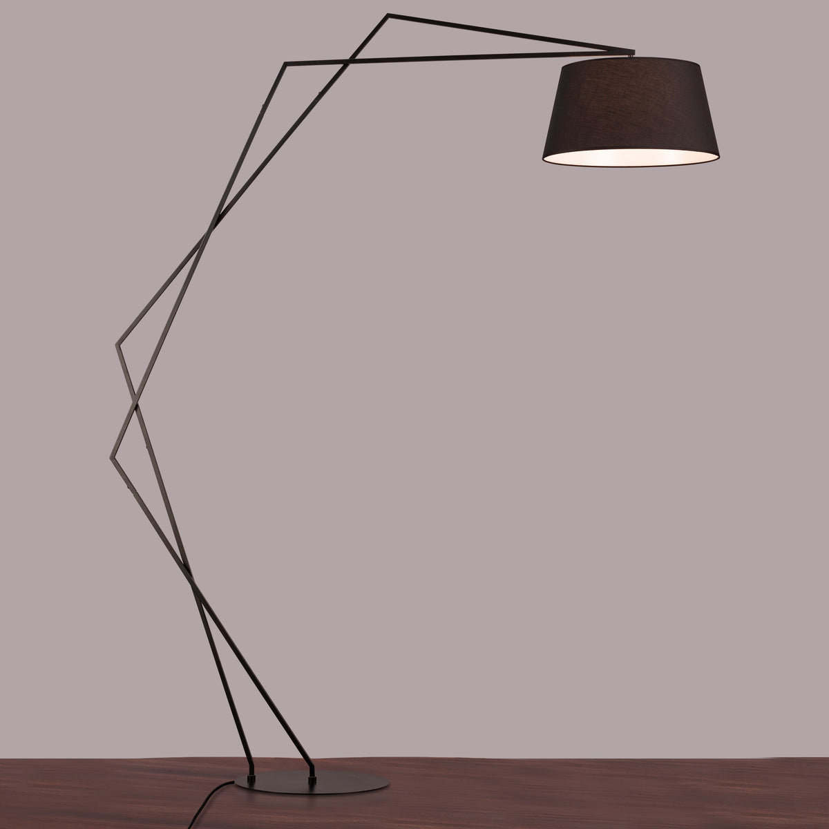 Uncovered (Black) Floor Lamp