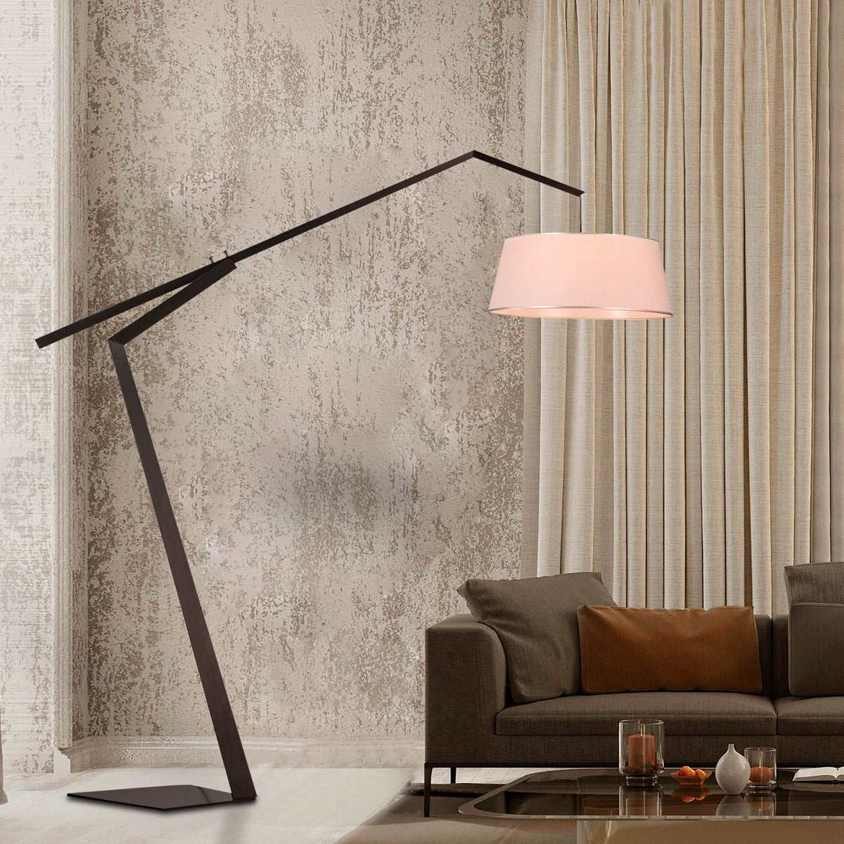 Style Goals (Black) Fabric Floor Lamp