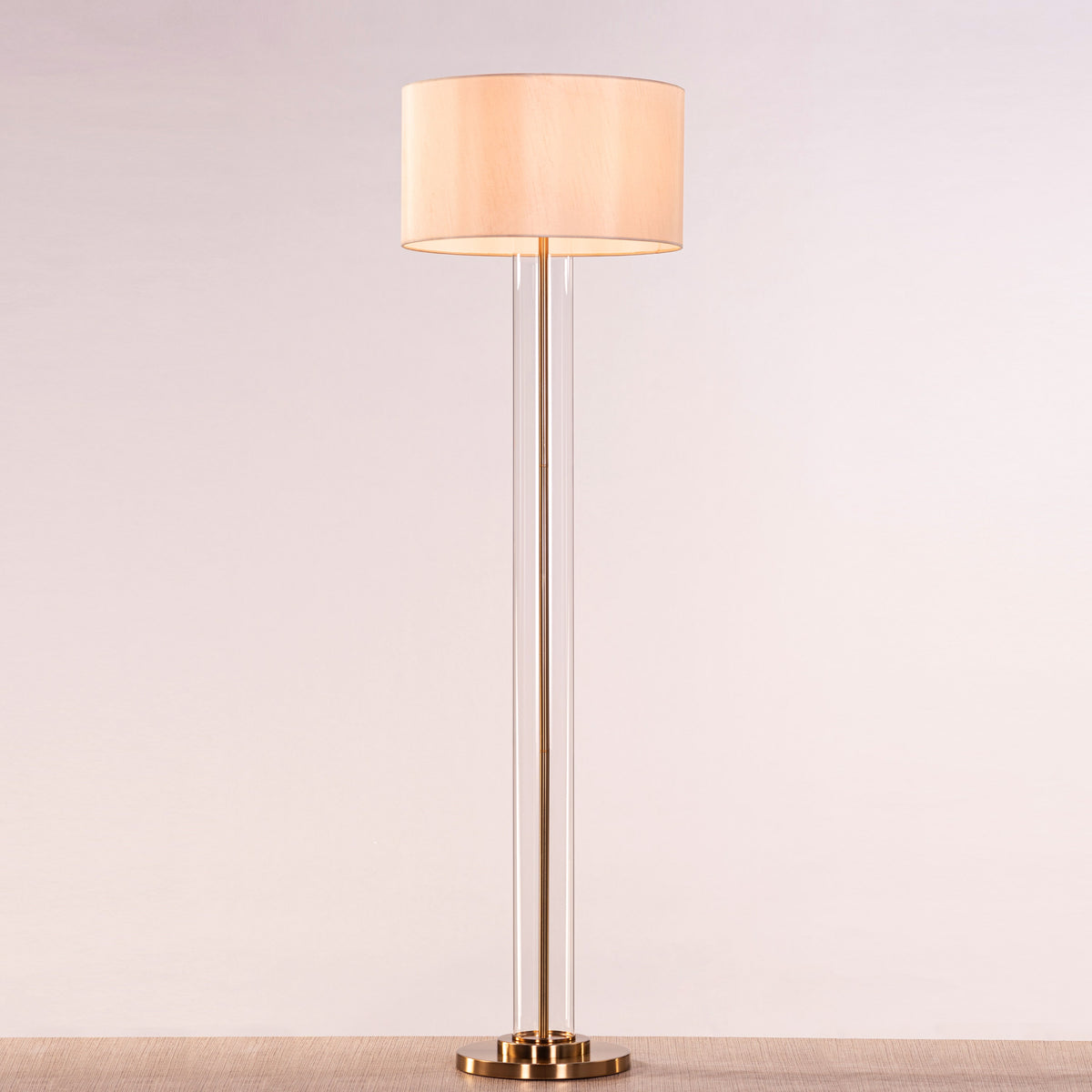 Top Of The World (Gold) Clear Glass Floor Lamp