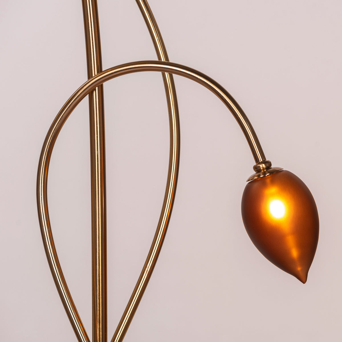 Midori Sprout (Gold, Green & Amber) Tinted Glass Floor Lamp