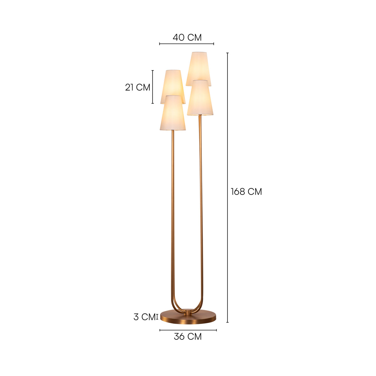 See The Unseen (Gold) Floor Lamp