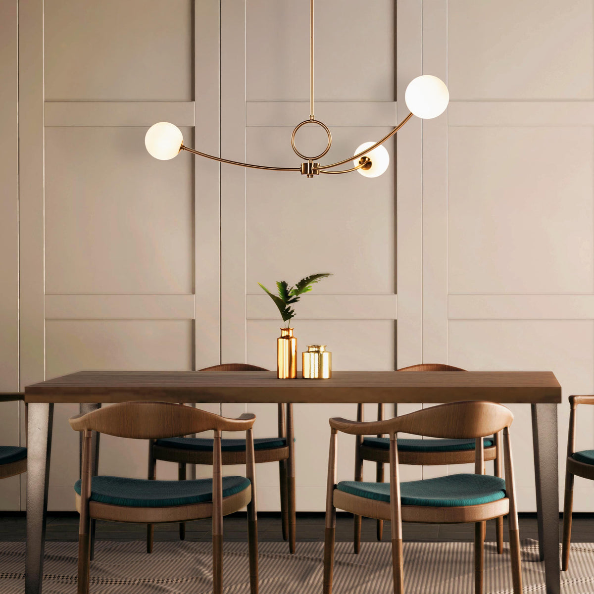 Home Already (Gold, Milky White) Pendant Light