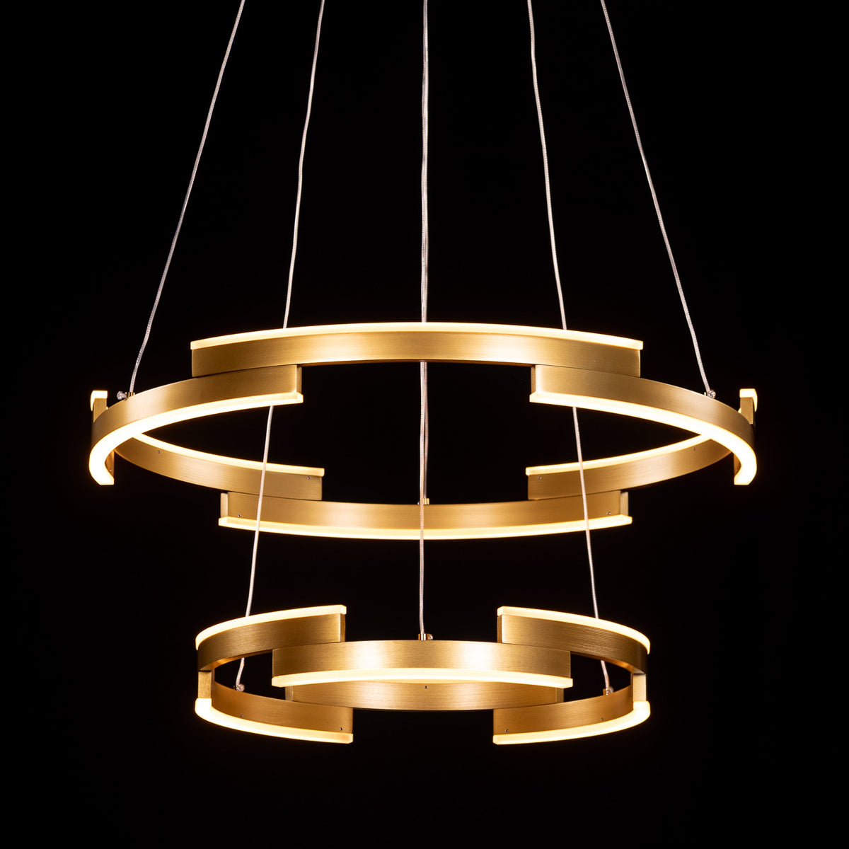 Bring A Friend (Medium, Gold, Dimmable LED with Remote Control) Chandelier