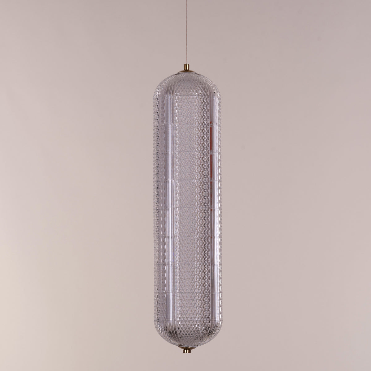 Yellow Diamond (Medium, Dimmable LED with Remote Control) Acrylic Textured Pendant Light