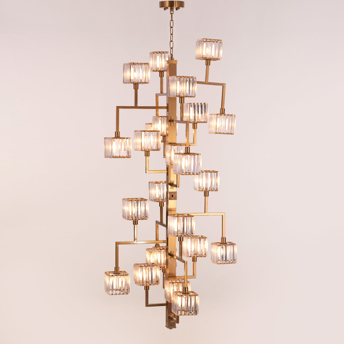 Watch The Throne (Large, Vertical, Gold) Crystal Chandelier