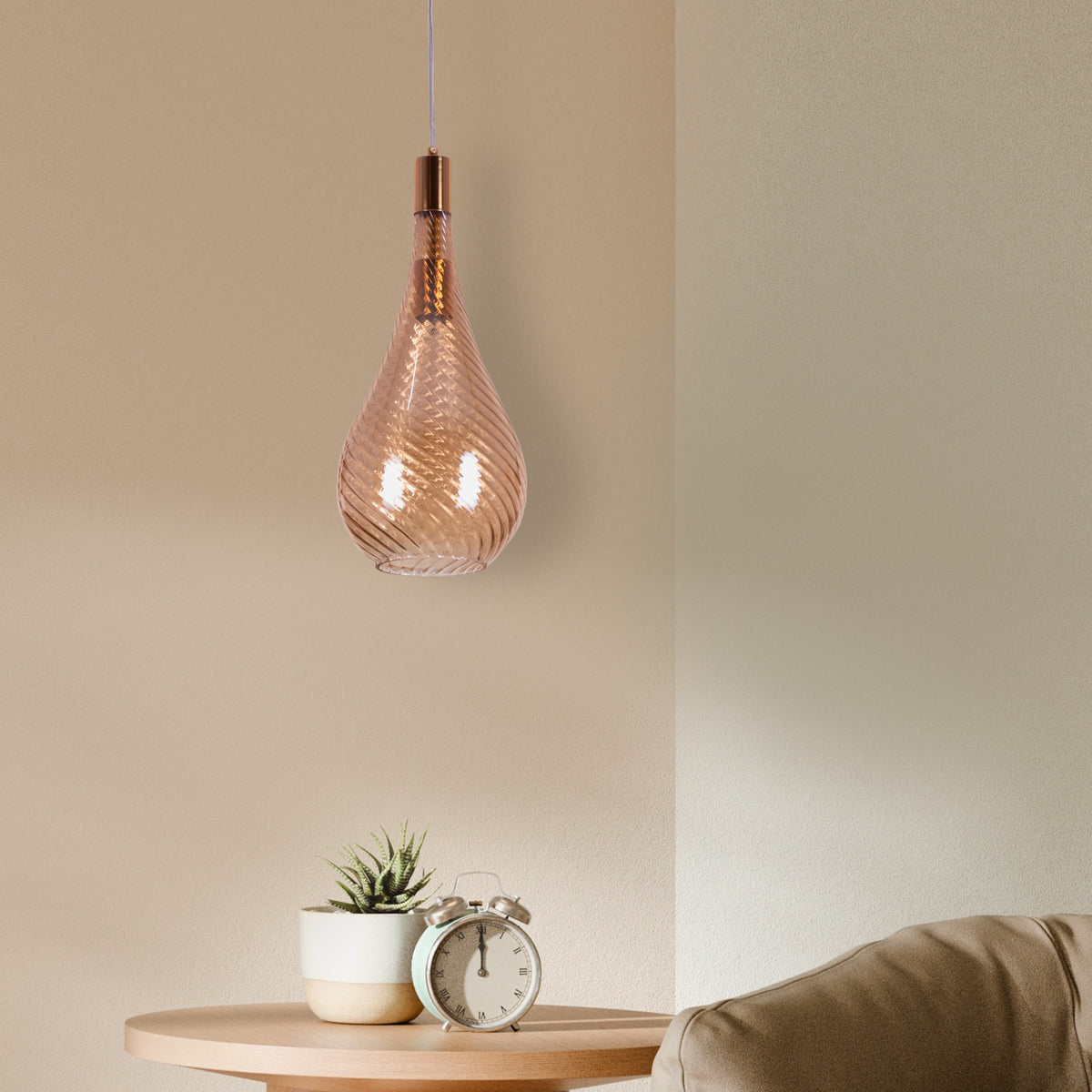 Keep My Love (Amber) Glass Pendant Light