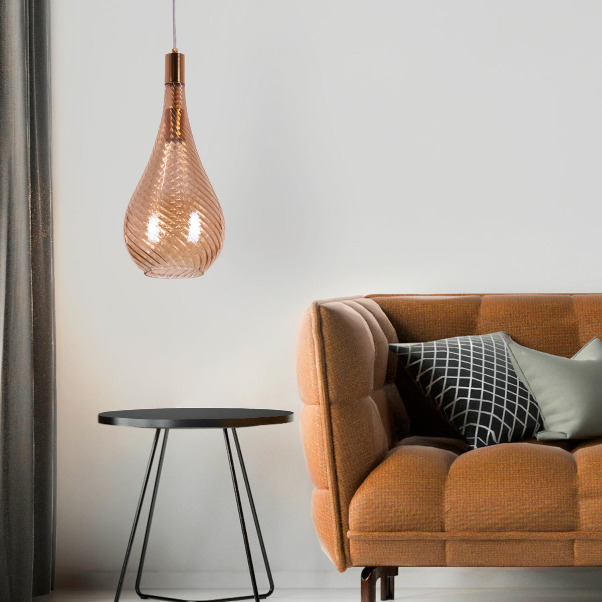 Keep My Love (Amber) Glass Pendant Light