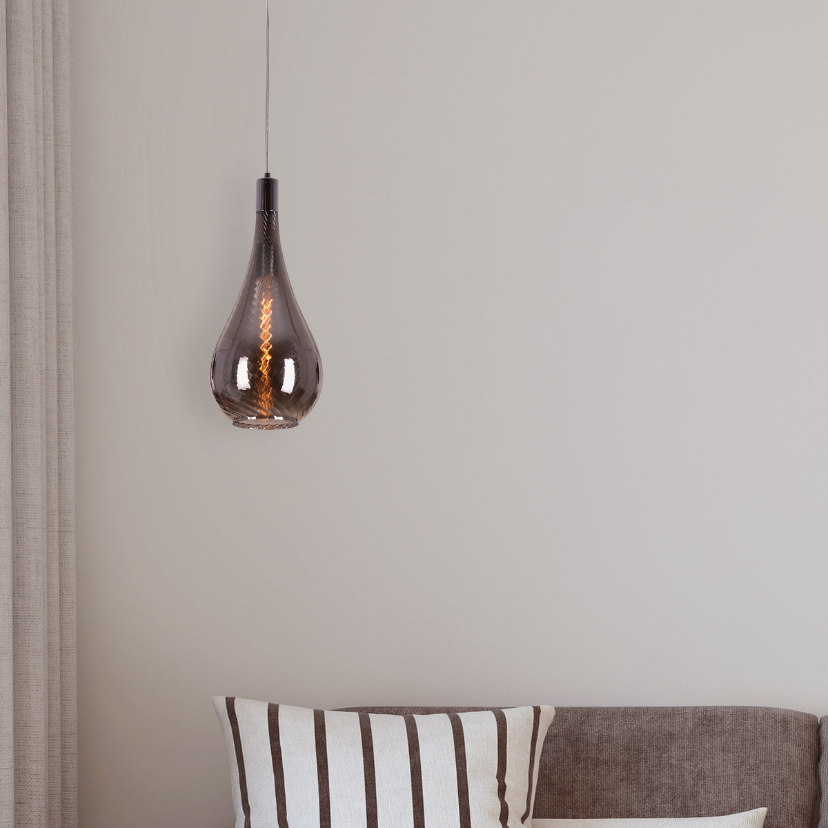 Keep My Love (Smokey Grey) Glass Pendant Light