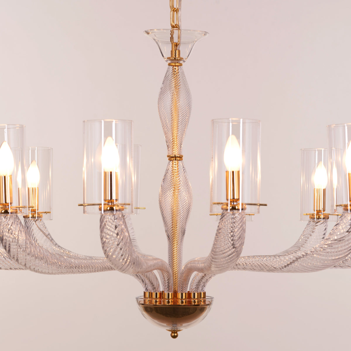 Midnight In Paris (Large, Gold) Glass Chandelier