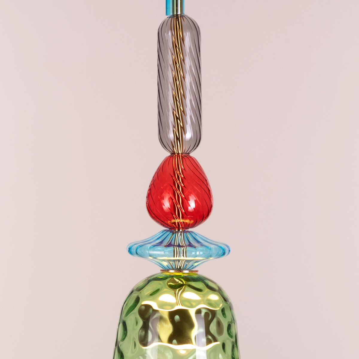 Forbidden Fruit (Green, Built-In LED) Glass Pendant Light