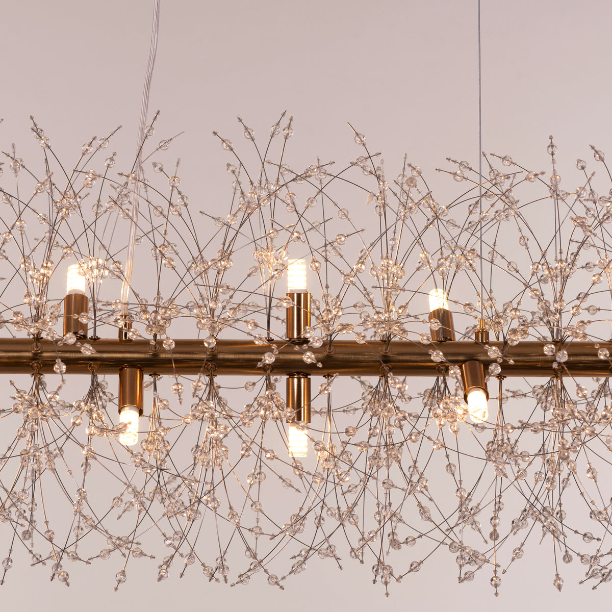Touch The Clouds (Medium, Rectangular, Gold) Crystal Chandelier