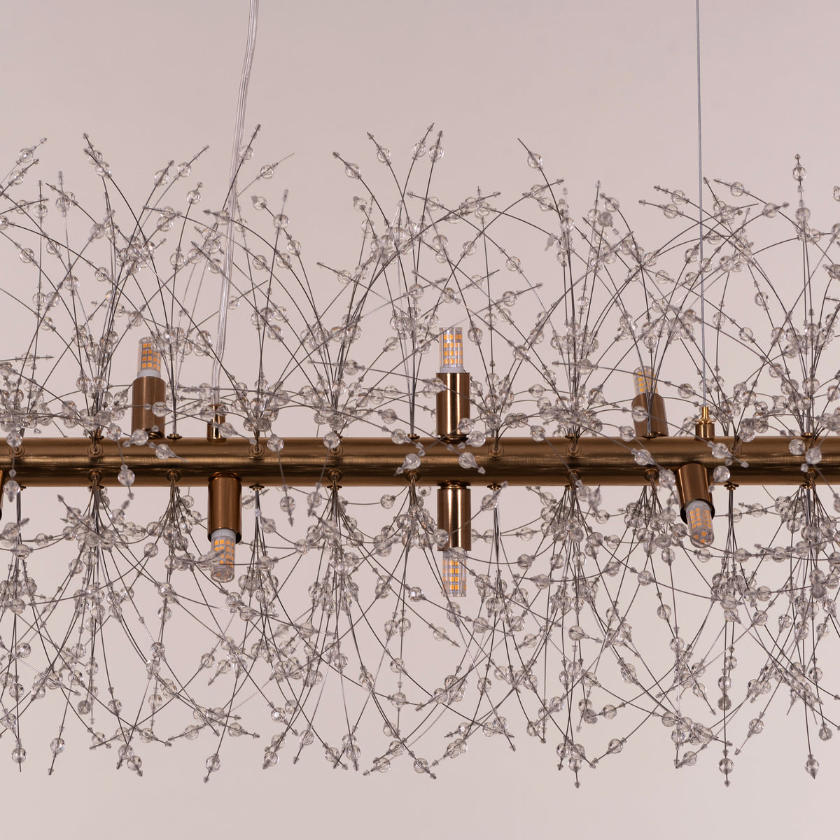 Touch The Clouds (Medium, Rectangular, Gold) Crystal Chandelier