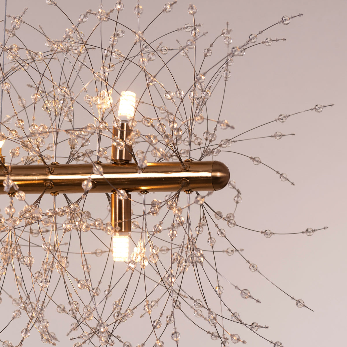 Touch The Clouds (Medium, Rectangular, Gold) Crystal Chandelier