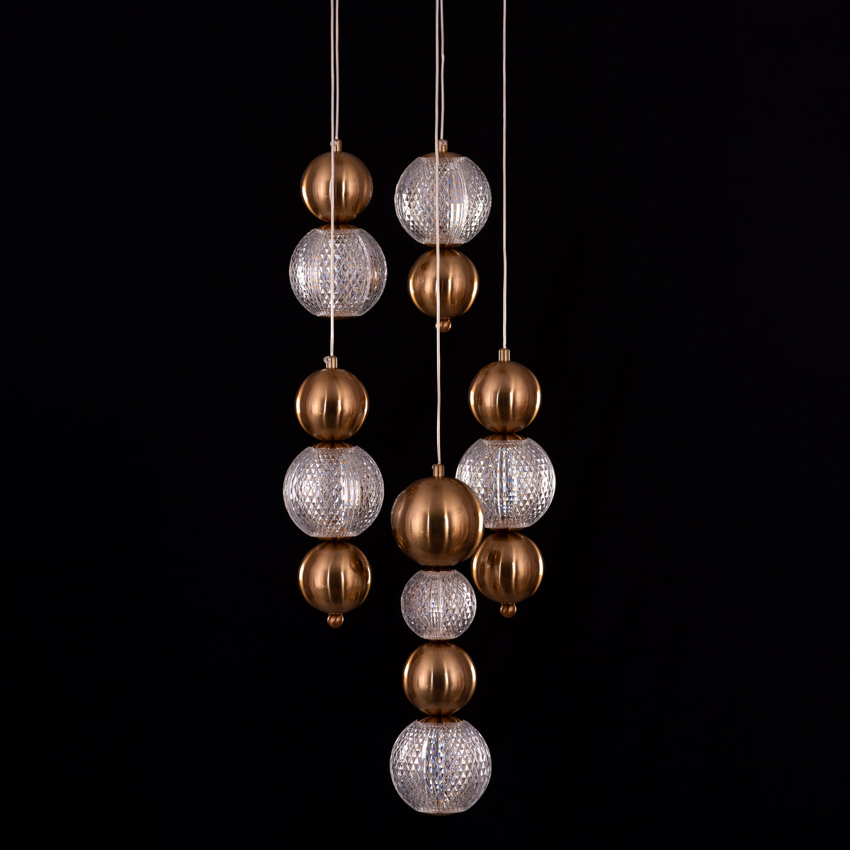 Meant For Me (Gold, Dimmable LED with Remote Control) Chandelier