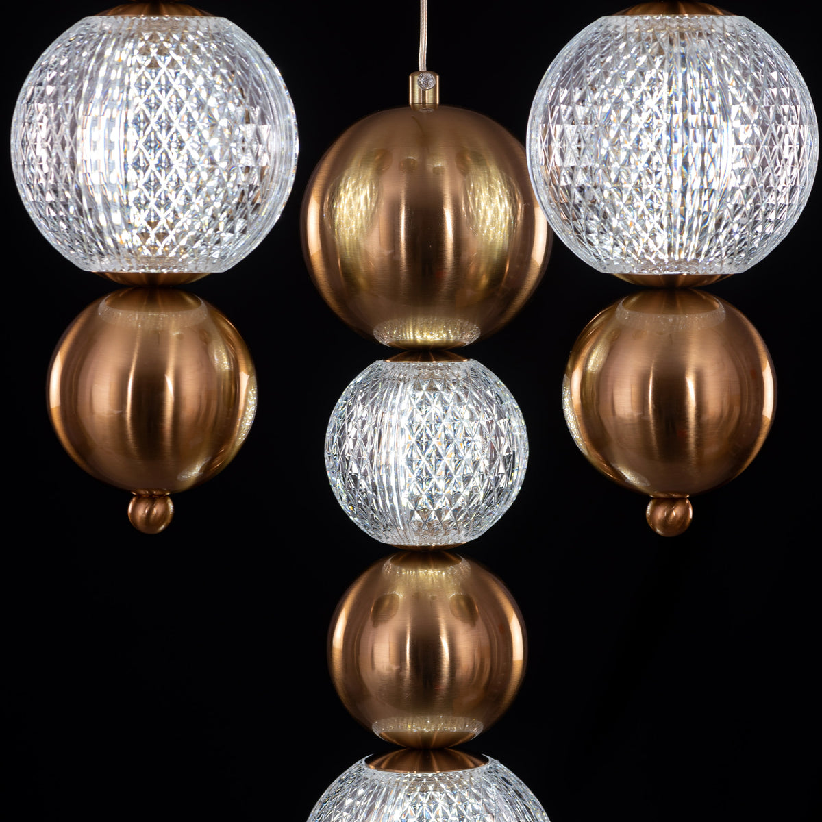 Meant For Me (Gold, Dimmable LED with Remote Control) Chandelier