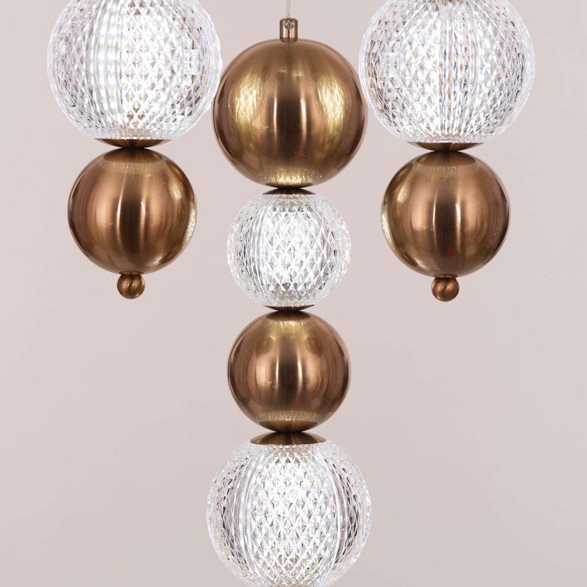 Meant For Me (Gold, Dimmable LED with Remote Control) Chandelier