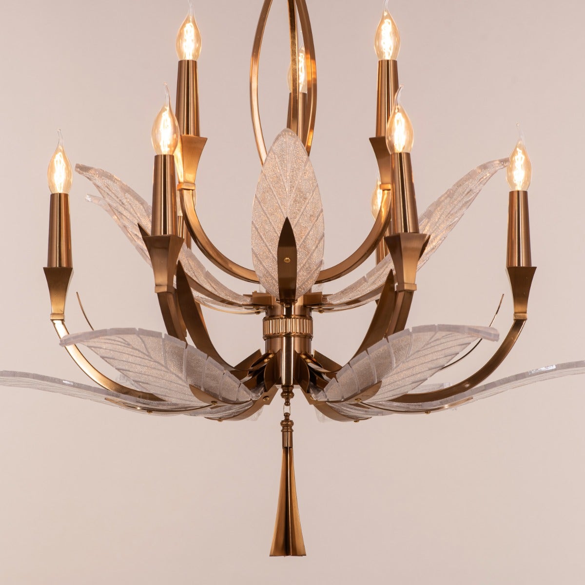Trance (Medium, Gold) Glass Chandelier