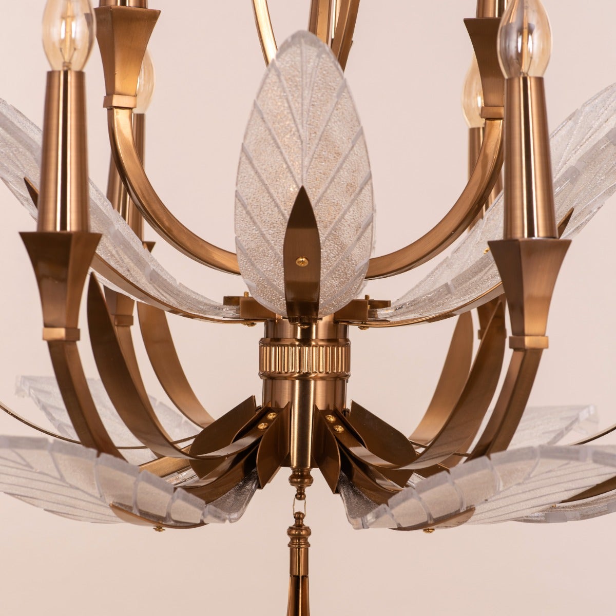 Trance (Medium, Gold) Glass Chandelier