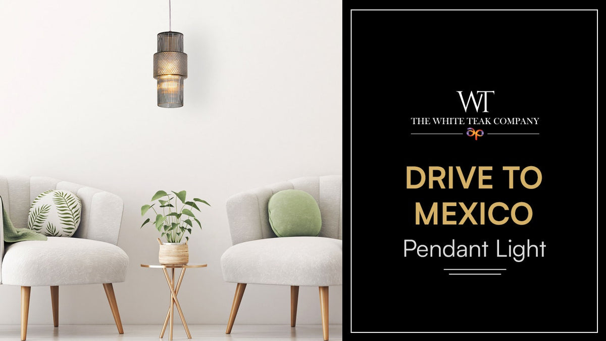 Drive To Mexico (Green) Textured Glass Pendant Light