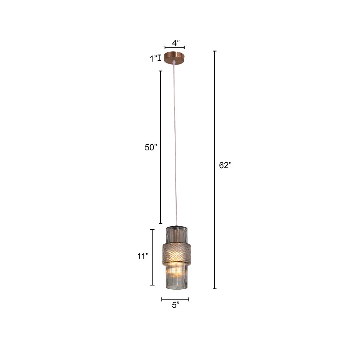 Drive To Mexico (Green) Textured Glass Pendant Light