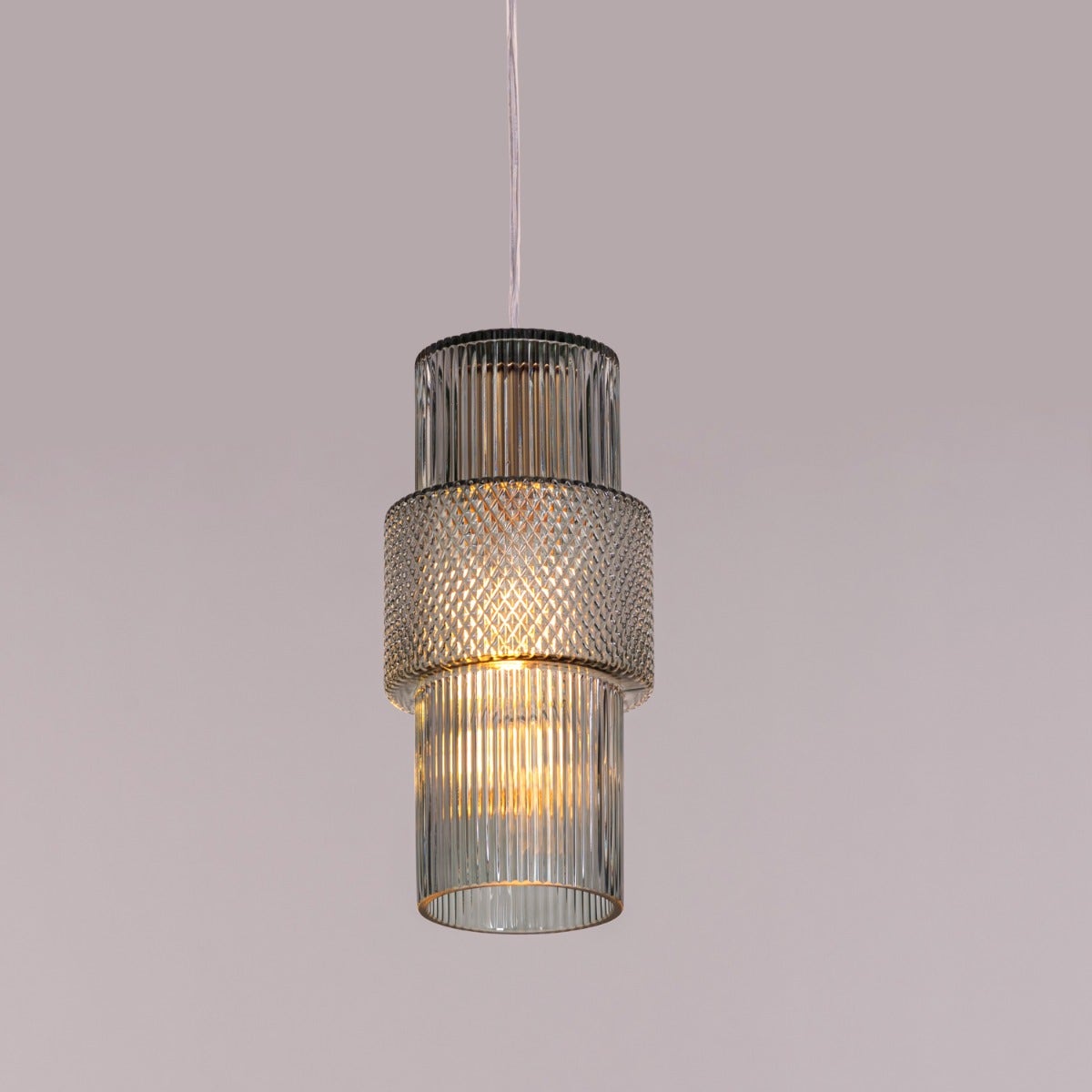 Drive To Mexico (Green) Textured Glass Pendant Light