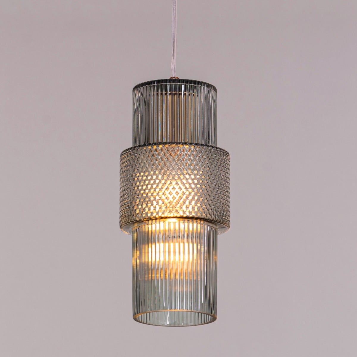 Drive To Mexico (Green) Textured Glass Pendant Light