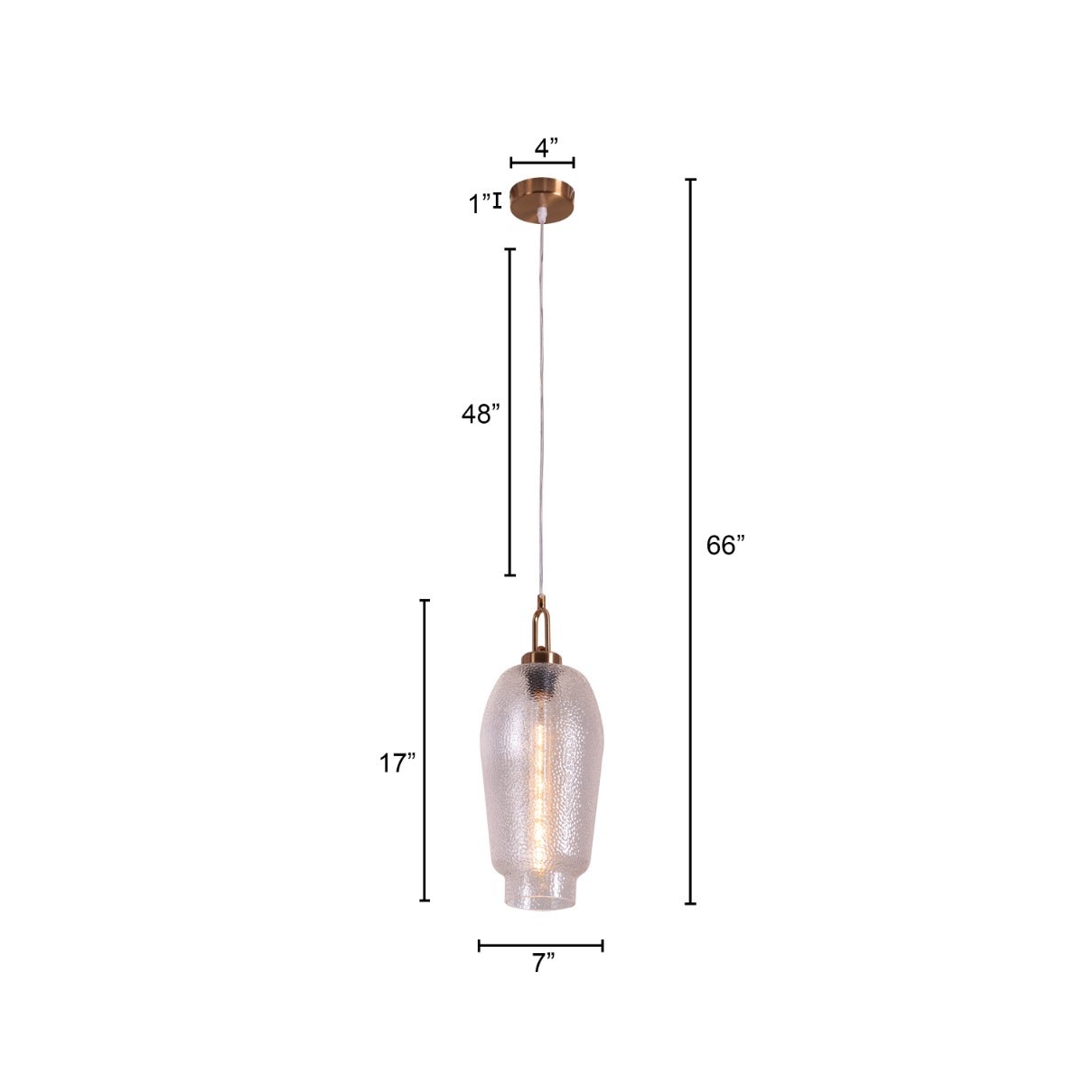 Take Me Traveling (Long) Bubble Glass Pendant Light