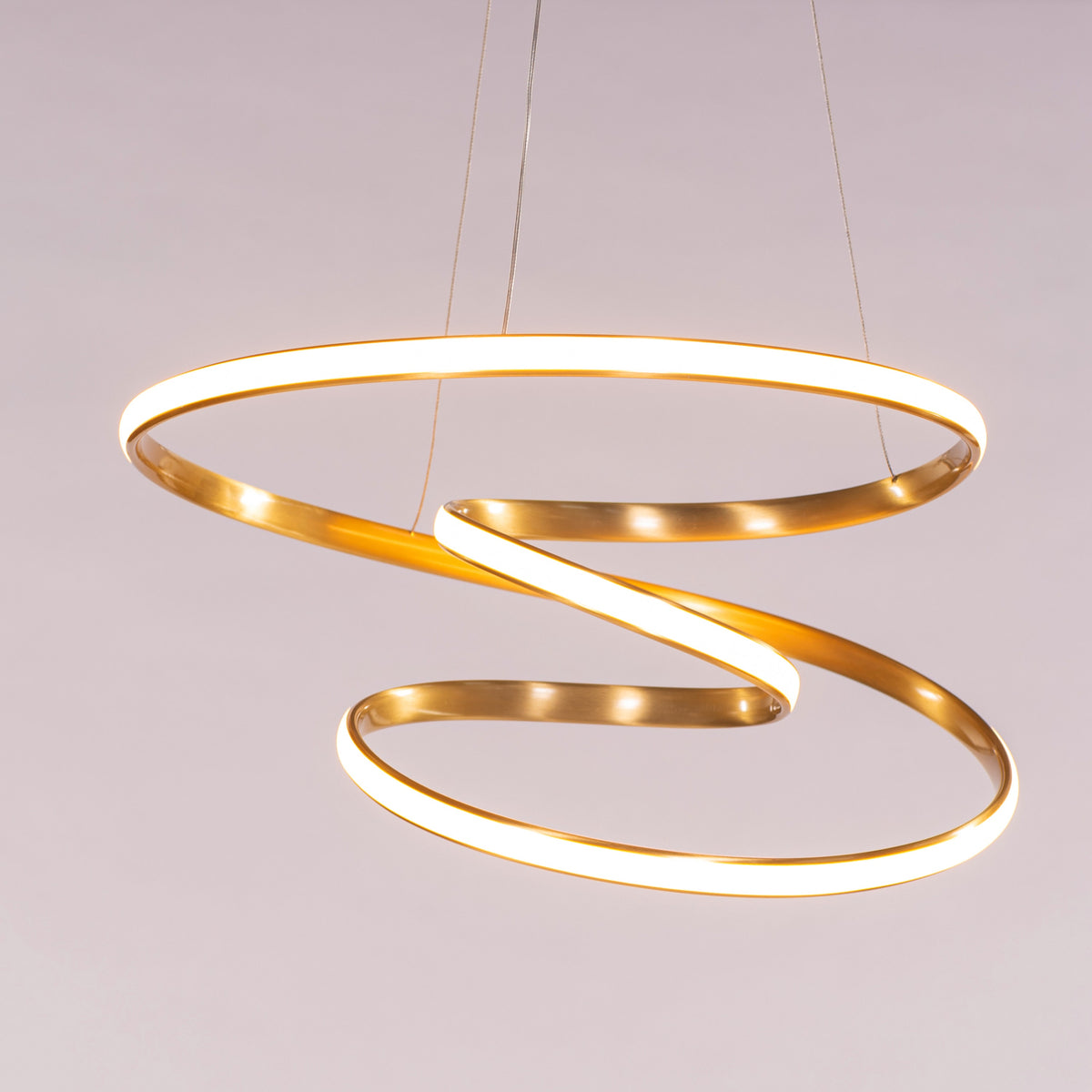 Sleepover (Gold, 3 Color Dimmable LED with Remote Control) Chandelier