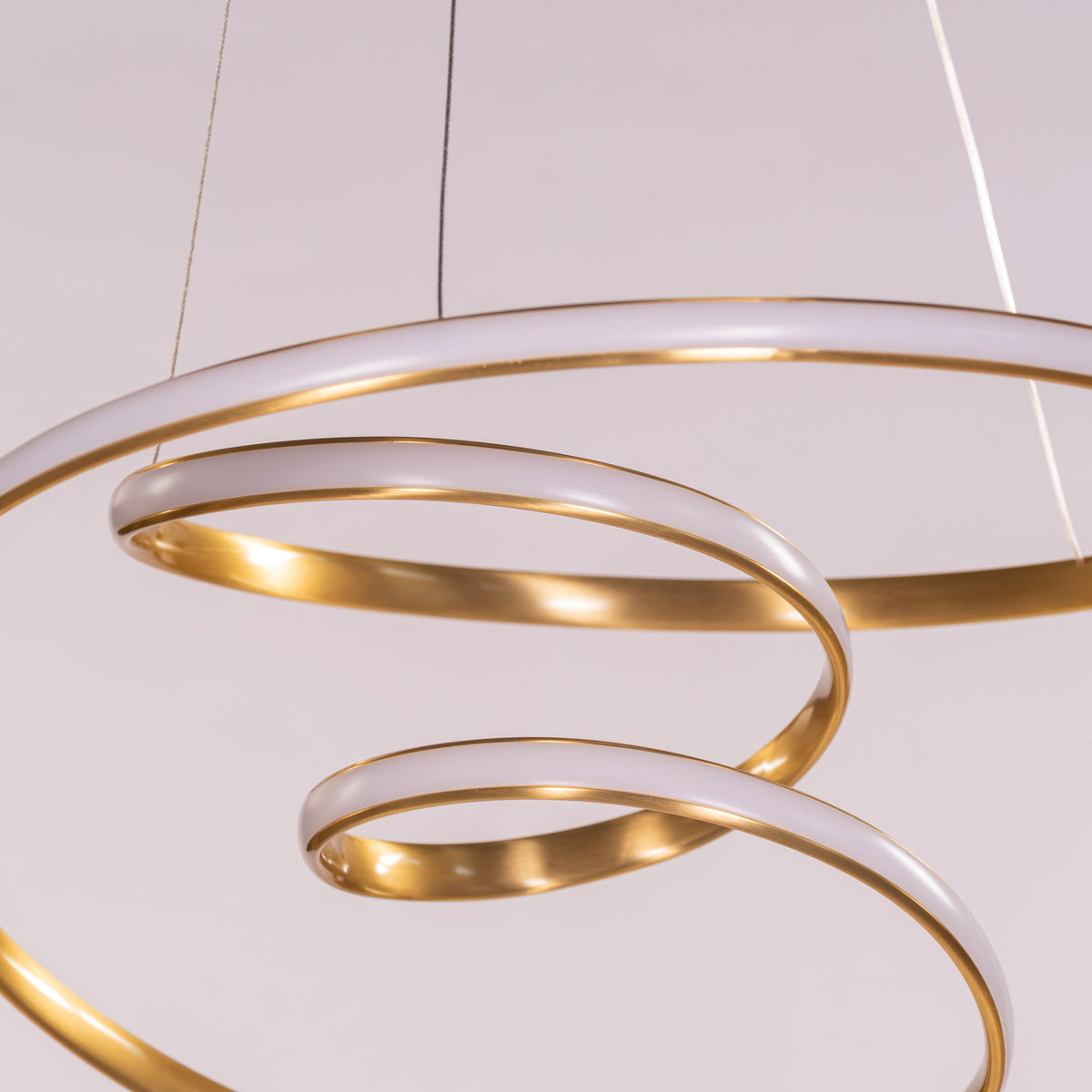 Sleepover (Gold, 3 Color Dimmable LED with Remote Control) Chandelier