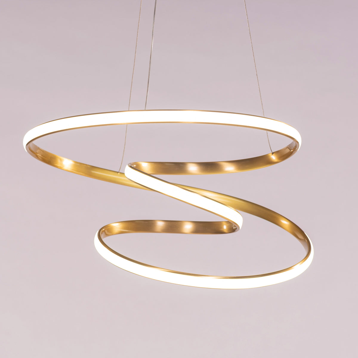 Sleepover (Gold, 3 Color Dimmable LED with Remote Control) Chandelier