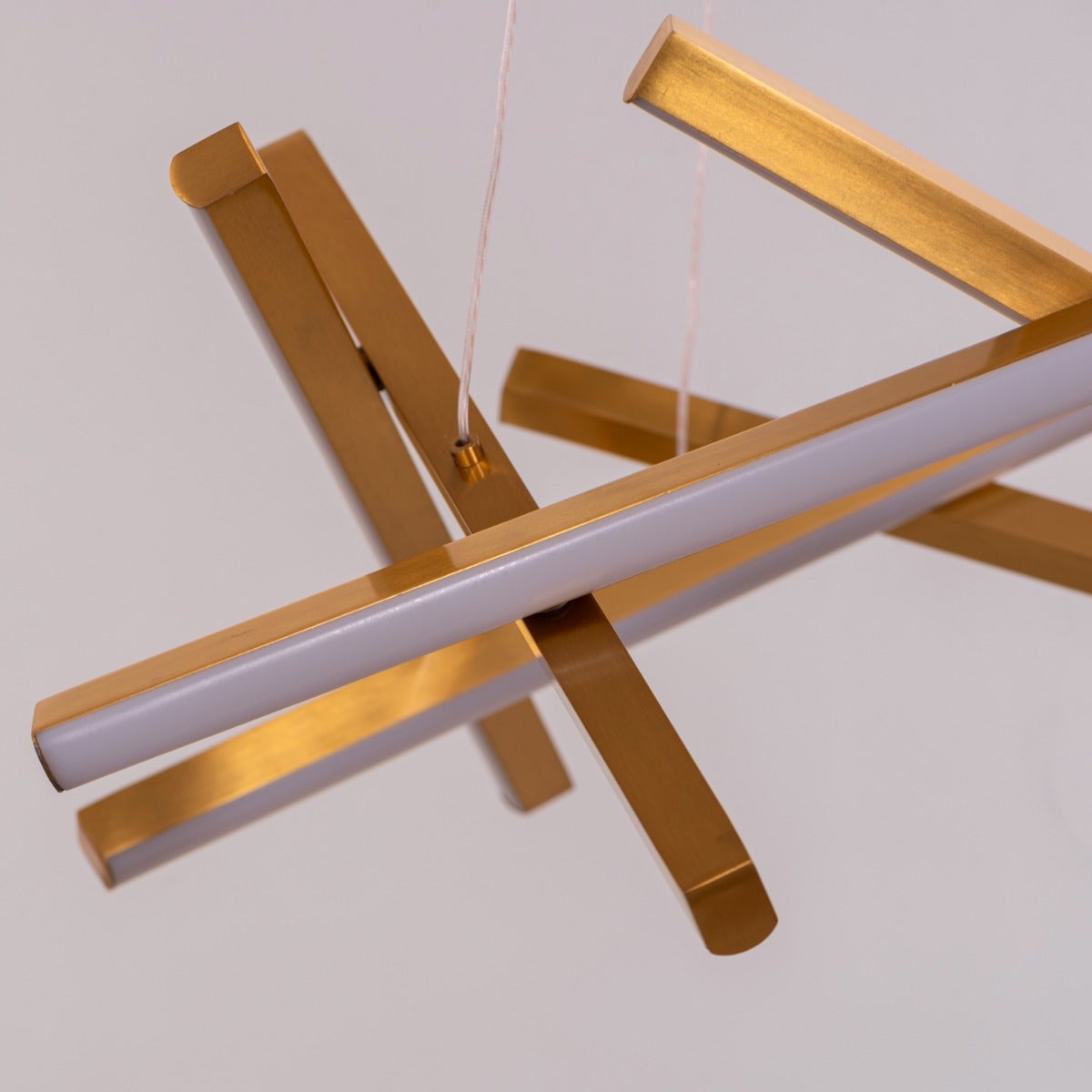 Run The World (Gold, 3 Color Dimmable LED with Remote Control) Chandelier