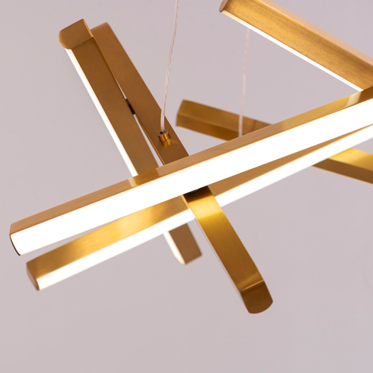 Run The World (Gold, 3 Color Dimmable LED with Remote Control) Chandelier