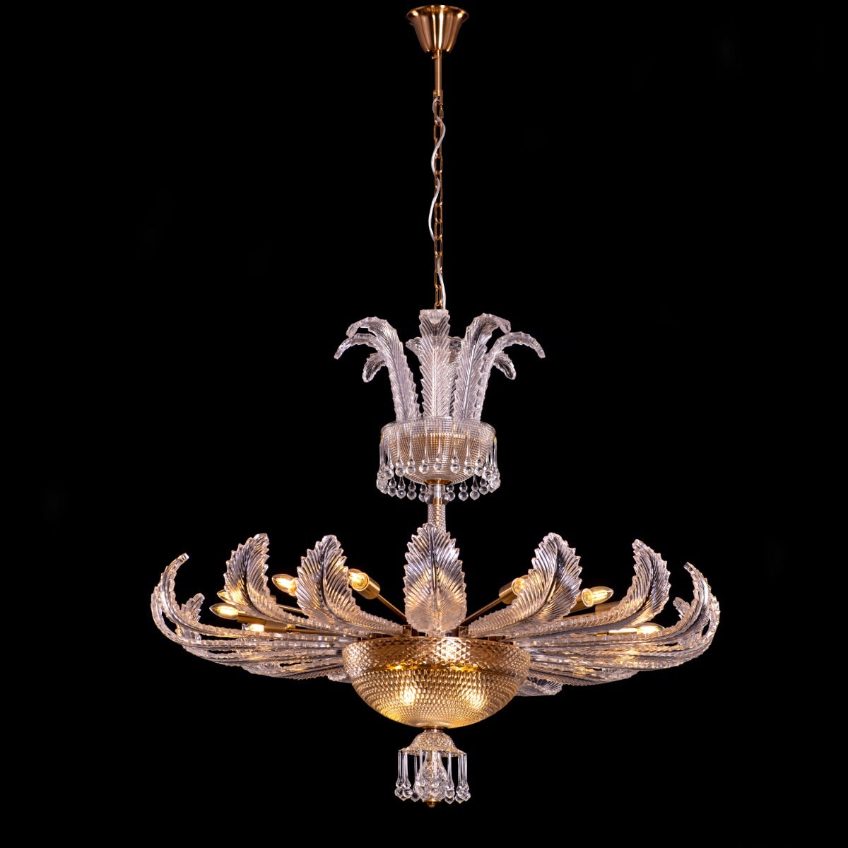 Wine Of Kings (Large, Gold) Crystal Chandelier