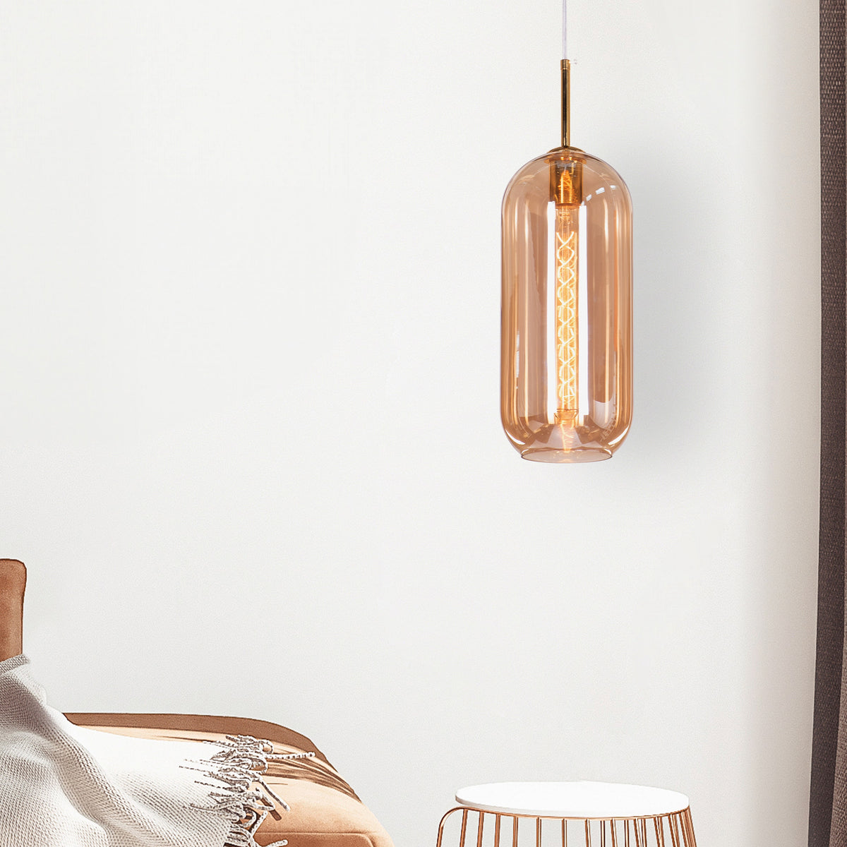Gold Glamour (Medium, Gold) Glass Pendant Light
