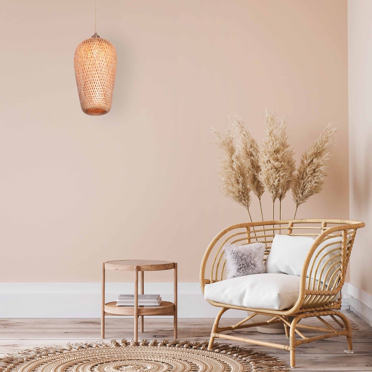 Pay Your Dues Rattan Pendant Light